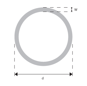 EDELSTAHL ROHR 1.4301, 1.5 x 25mm